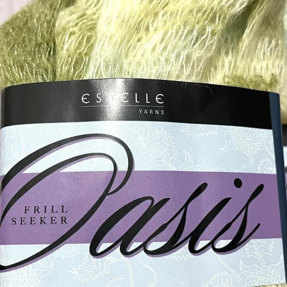 Estelle Yarns Frill Seeker Oasis Made in Italy Color Q51907 Lot of 2 Skeins